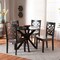 Baxton Studio Miela Modern and Contemporary Two-Tone Dark Brown and Walnut Brown Finished Wood 5-Piece Dining Set 179-11389-10892-Zoro - alternate 9